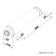 Amortizor de zgomot Ø 100 mm, lungime 300 mm