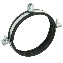 Colier cu protecție cauciuc pentru conductă Ø 80 mm