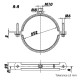 Colier cu protecție cauciuc pentru conductă Ø 250 mm