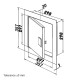 Ușă de vizitare metalică cu mâner 298x298 mm