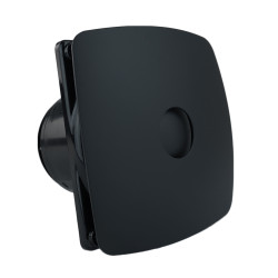 Ventilator de baie Dalap 100 ONYX ZW cu temporizator, higrostat și clapetă antiretur, Ø 100 mm, negru