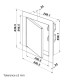Ușă de vizitare metalică cu magnet 298x598 mm