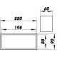 Conector interior PVC rectangular 220x90 mm