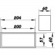 Conector interior PVC rectangular 204x60 mm