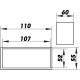 Conector interior PVC rectangular 110x55 mm
