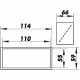 Conector rectangular exterior PVC cu clapetă antiretur 110x55 mm