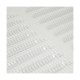 Grila de ventilație metalică fără flanșă cu jaluzele fixe și plasă anti-insecte 305x150 mm, albă