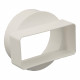 Reducție scurtă PVC pentru conductă circulară la rectangulară Ø 100 mm / 110x55 mm