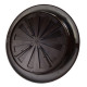 Grilă circulară PVC cu flanșă și jaluzele acționate manual Ø 150 mm, maro