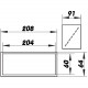 Conector rectangular exterior PVC cu clapetă antiretur 204x60 mm