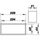 Conector rectangular PVC exterior 204x60 mm