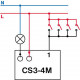 Relee de timp extern sub întrerupător CS3-4M, 8 funcții reglabile