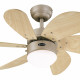 Ventilator de tavan cu lumină și control lanț Westinghouse Turbo Swirl 78158, Ø 76 cm