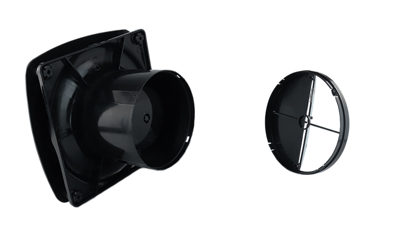 Ventilatorul Dalap ONYX este echipat cu un amortizor de retur din plastic detașabil.